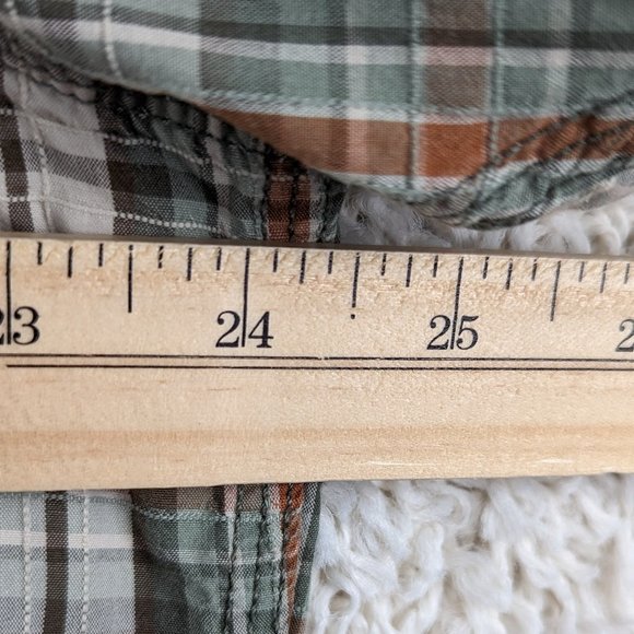 G.H.Bass & Co.* Men's Short Sleeve Button Down Curved Hem Chest Pocket Shirt~ XL - Picture 8 of 12